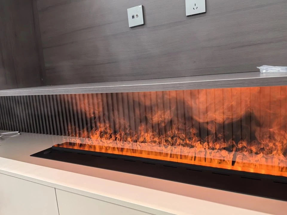 Cheminée à vapeur d’eau dans un intérieur, exemple d’installation 4