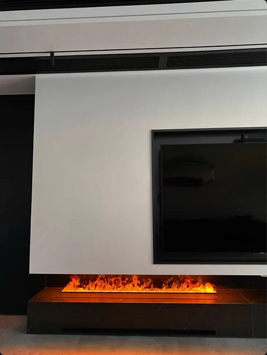 Cheminée à vapeur d’eau dans un intérieur, exemple d’installation 5